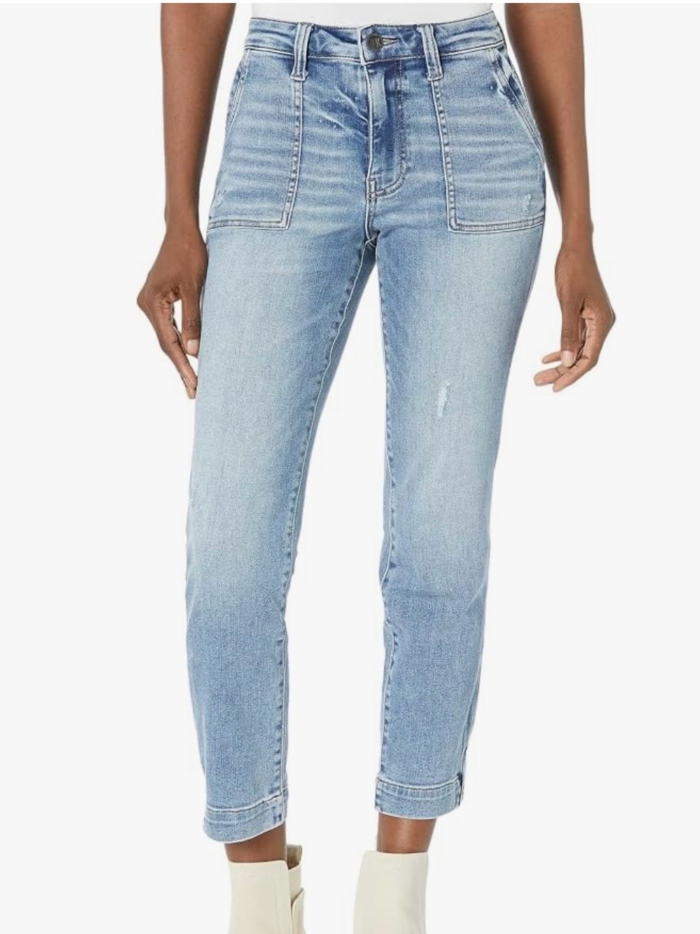 BNWT Kut from Kloth High Rise Reese Ankle Straight Leg, Size 2, Powerful Blue